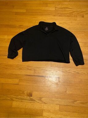 Sweet Treasures Black Cropped Collared Sweater